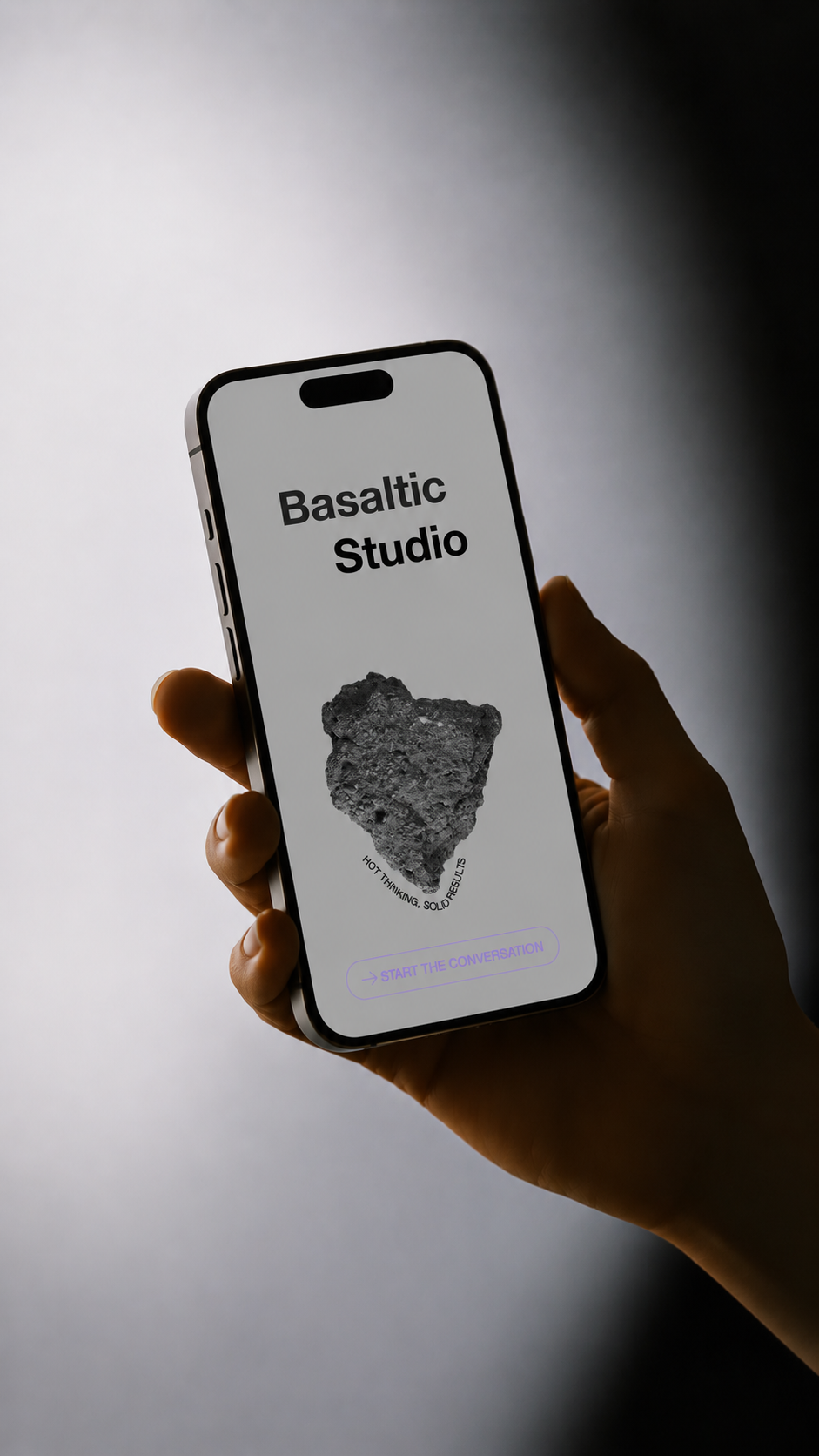 Basaltic Studio mobile mockup